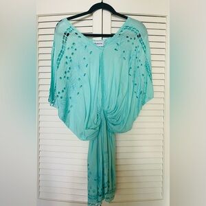 Elegant Aqua Maxi Dress